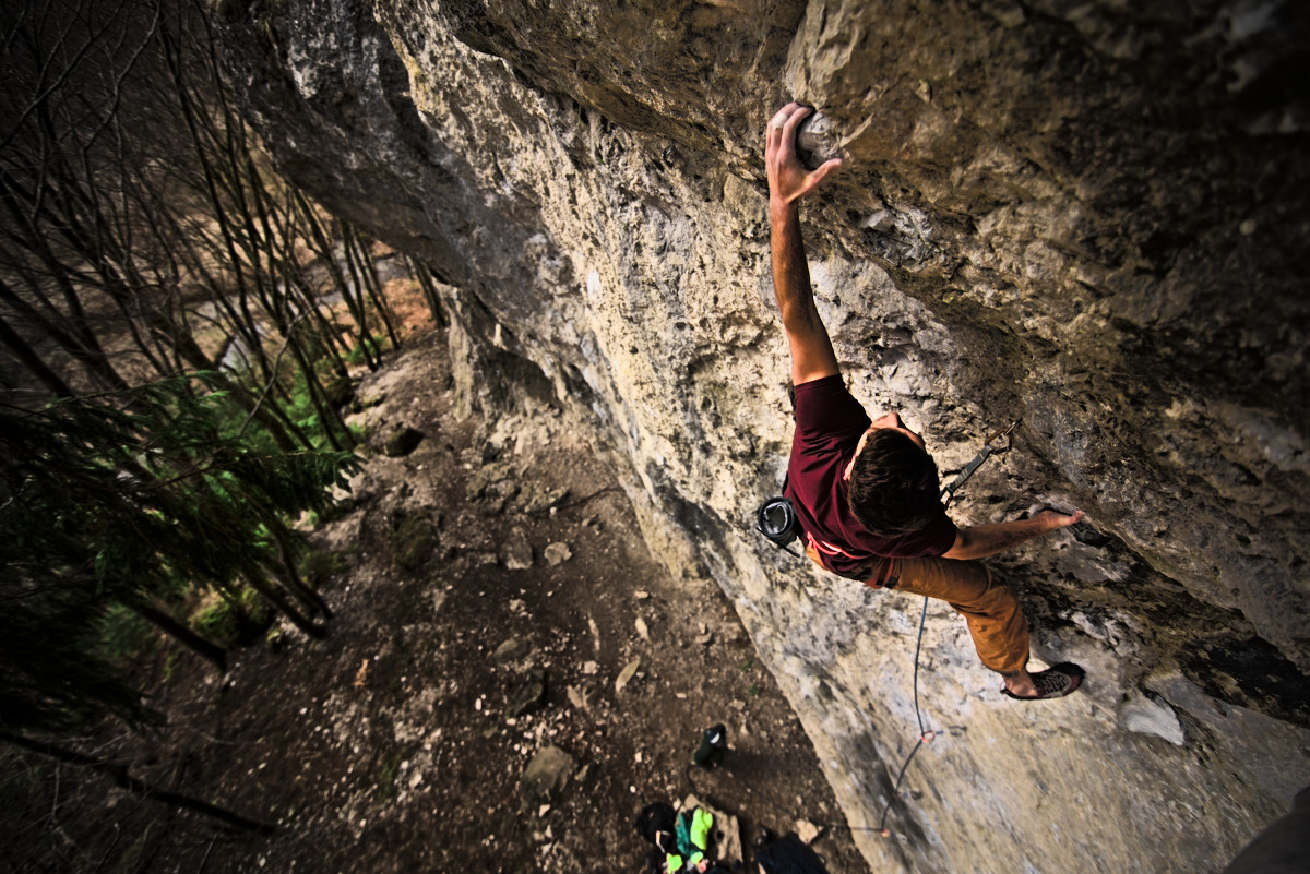 Climbing in Frankenjura, Germany